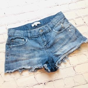 Abound denim distressed classic blue cutoff shorts size 26‎